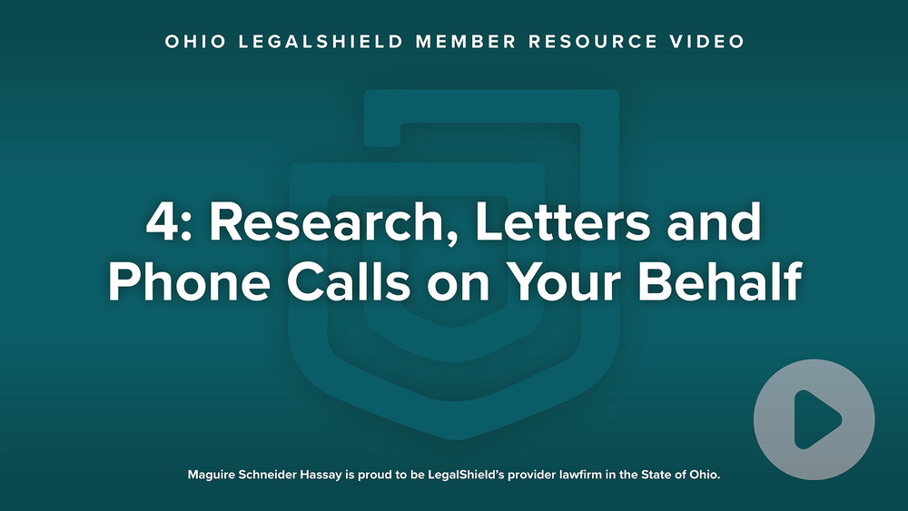 4 Research, Letters and Phone Calls on Your Behalf